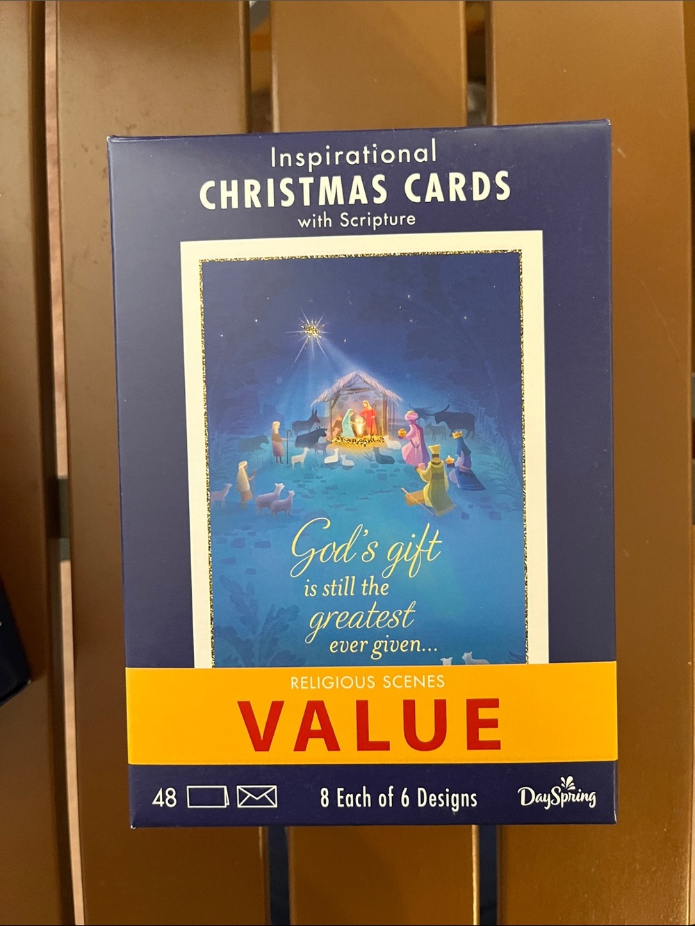 Inspirational Christmas Cards - Navy Blue (48 Pack)